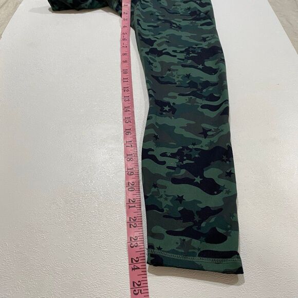 Fabletics PowerHold Leggings Size Small | Green Camo High Rise Compression Worko - Picture 4 of 8